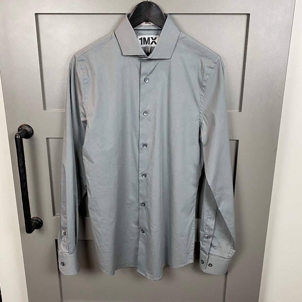 Express 1mx Gray Button Down